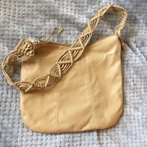 Vegan Leather Taupe Festival Hobo Bag